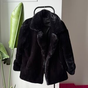 Revolve BLANK NYC Black Fur Coat